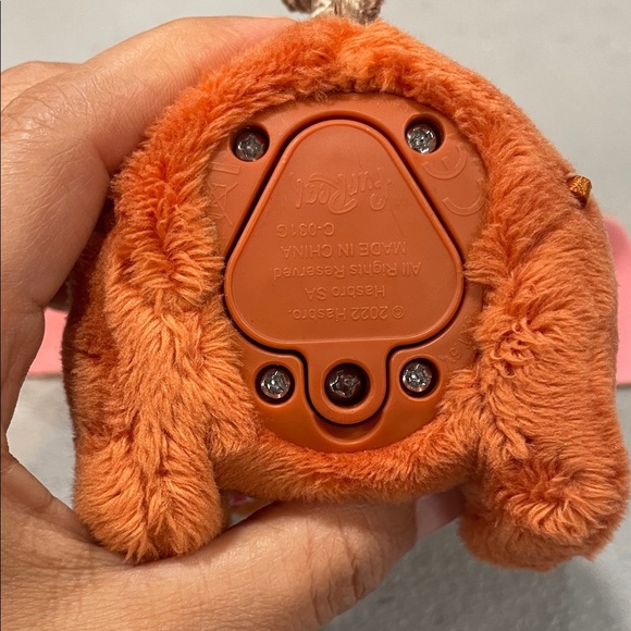 Cuddly Orange Plush Dog Toy with Big Eyes - Picture 3 of 5